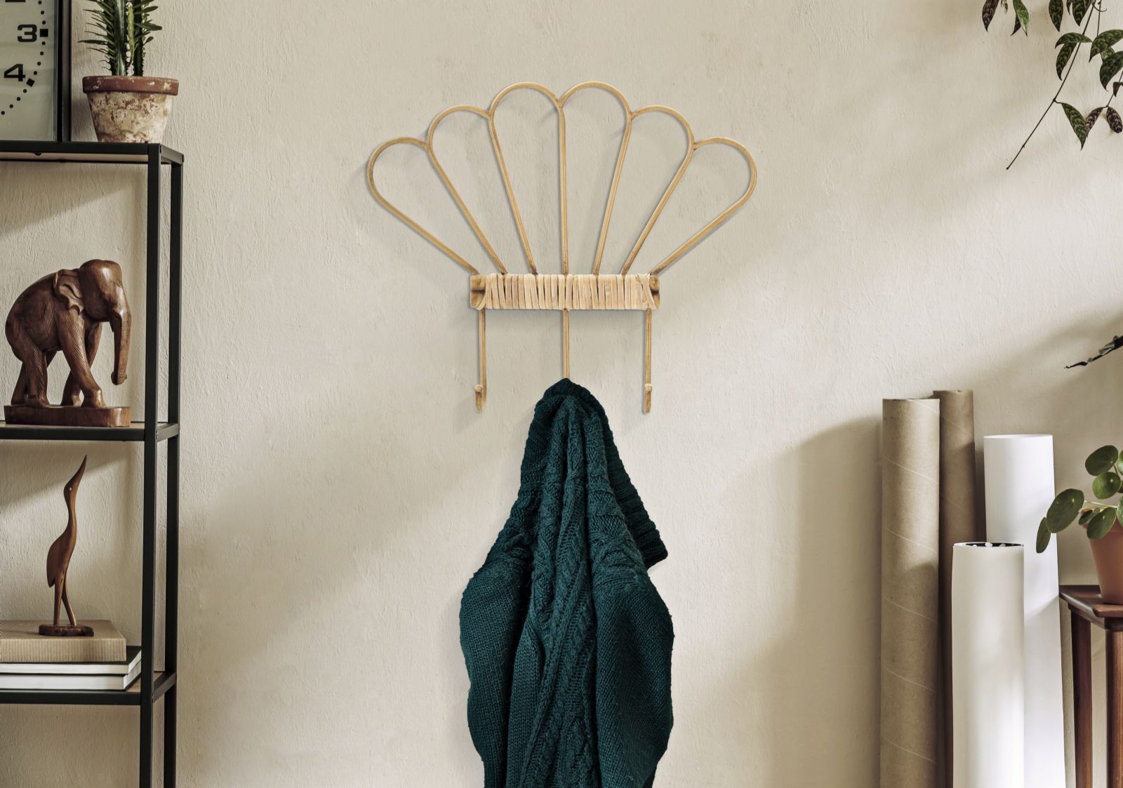 WALL HANGER PANAMA 3 HOOKS CM 37,5X5X32,5 - slika 5