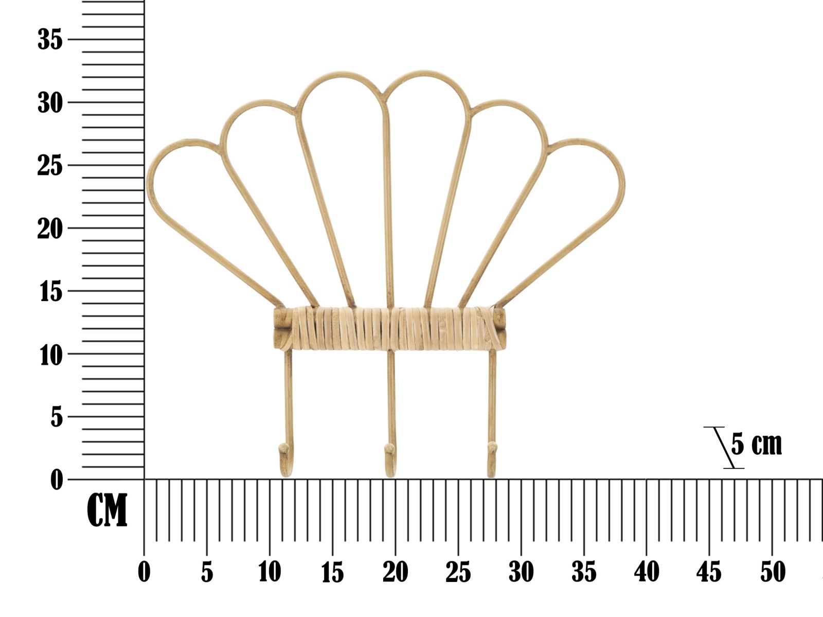WALL HANGER PANAMA 3 HOOKS CM 37,5X5X32,5 - slika 6