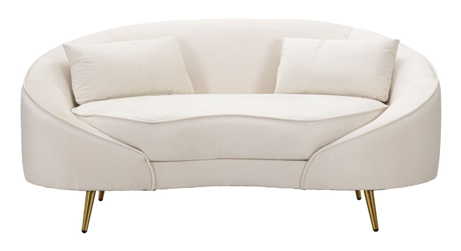 SOFA 2 SEATERS OSLO WITH CUSHIONS CREAM CM 148X84X68 - slika 2