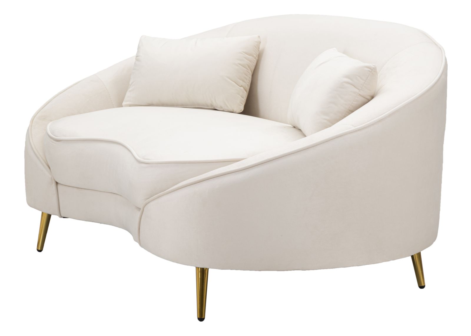 SOFA 2 SEATERS OSLO WITH CUSHIONS CREAM CM 148X84X68 - slika 3