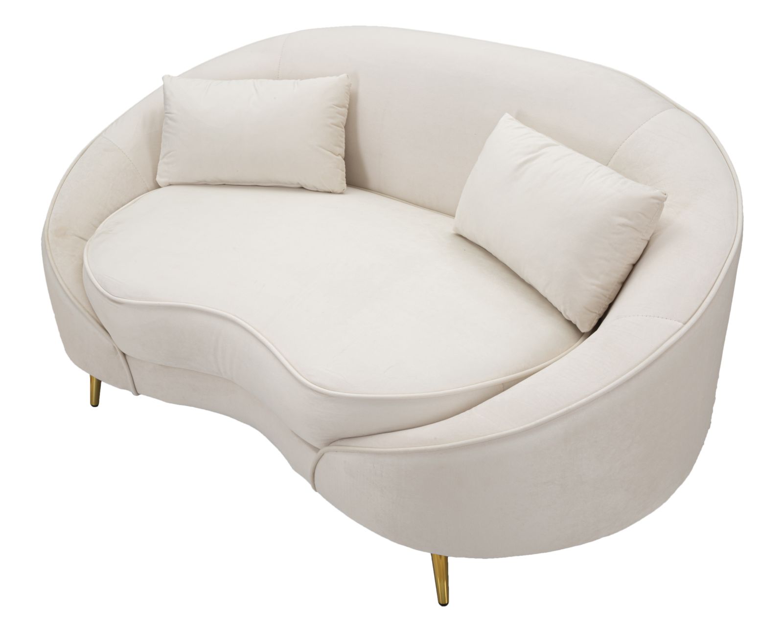 SOFA 2 SEATERS OSLO WITH CUSHIONS CREAM CM 148X84X68 - slika 5