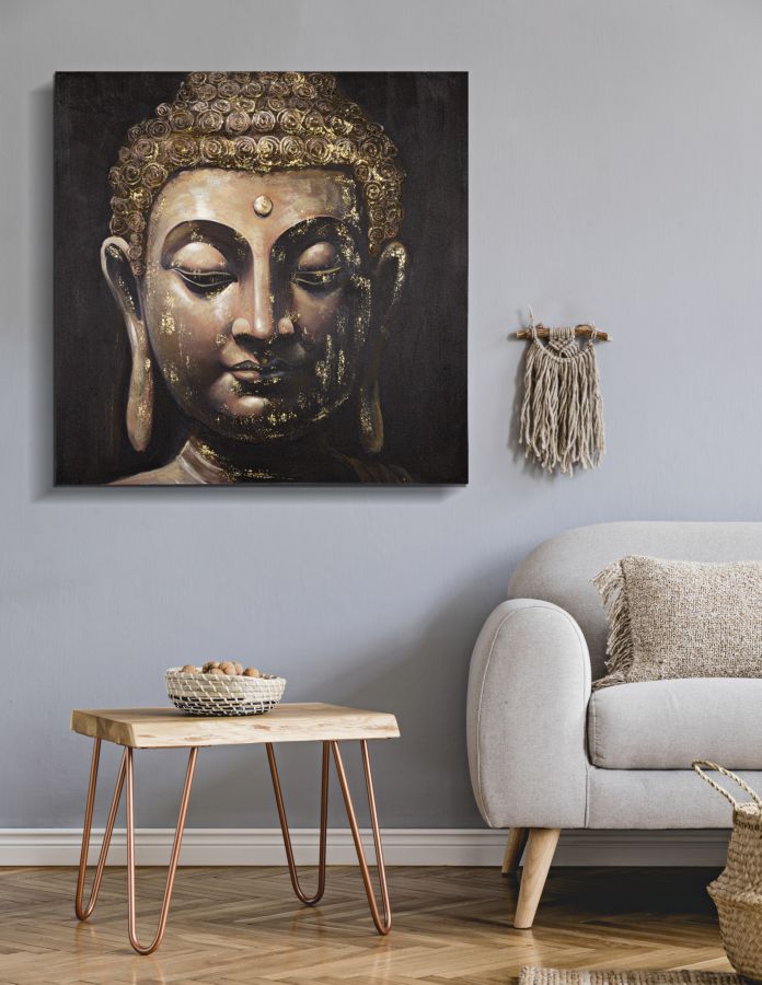 HANDMADE WALL PAINTING BUDDHA -B- CM 100X3X100 - slika 5