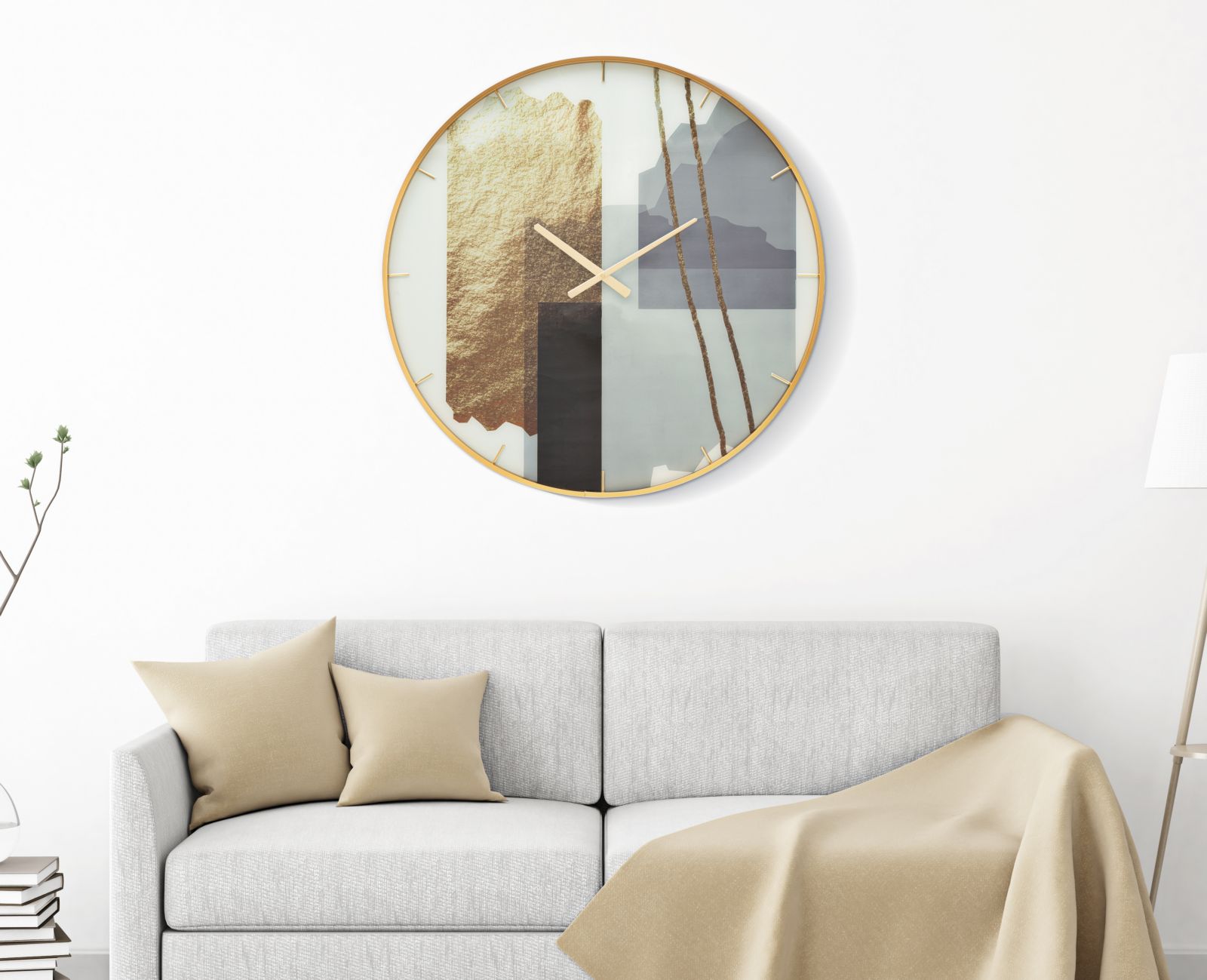 WALL CLOCK GLASS MOTIF CM Ø 80X5 - slika 5