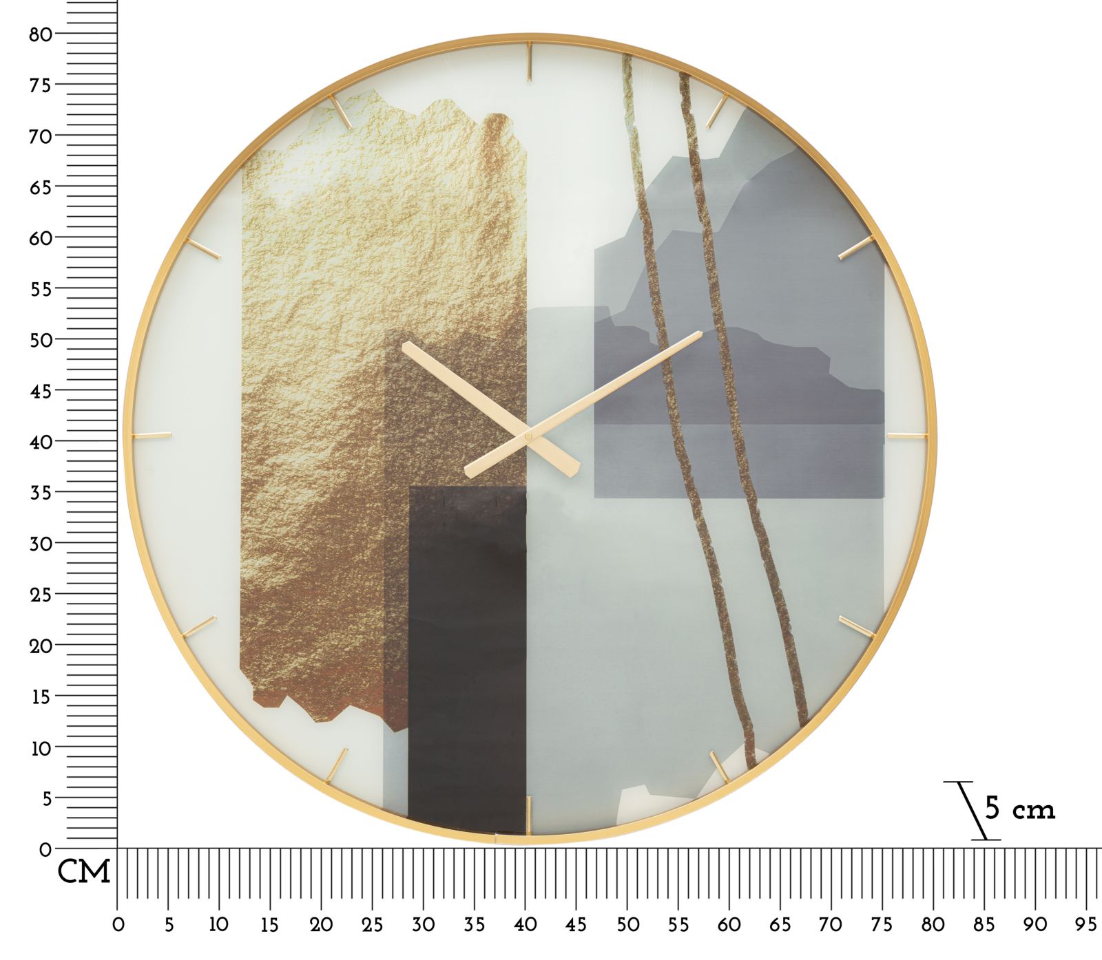 WALL CLOCK GLASS MOTIF CM Ø 80X5 - slika 6