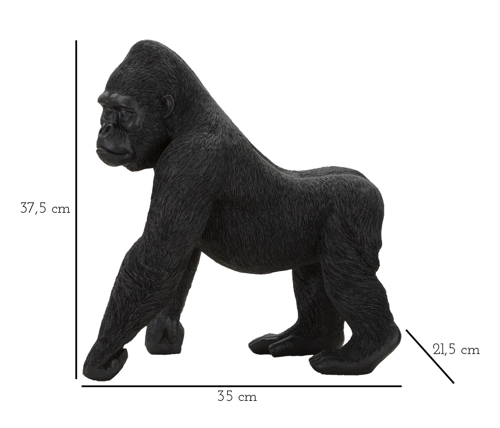 BLACK GORILLA CM 35X21,5X37,5 - slika 10