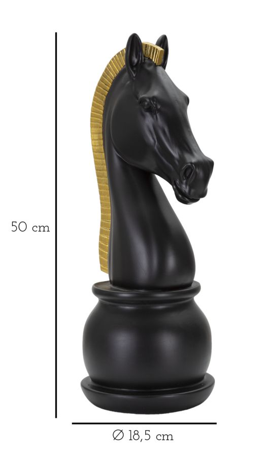 BLACK AND GOLD HORSE CM Ø 18,5X50 - slika 9