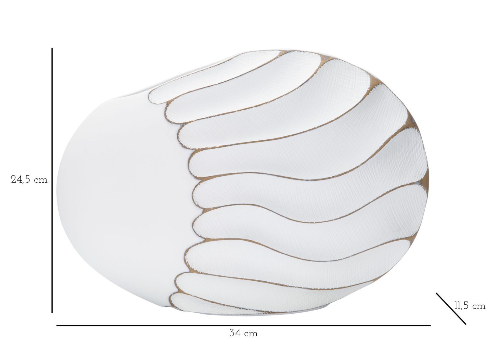 VASE POLYRESIN LINES CM 34X11,5X24,5 - slika 7