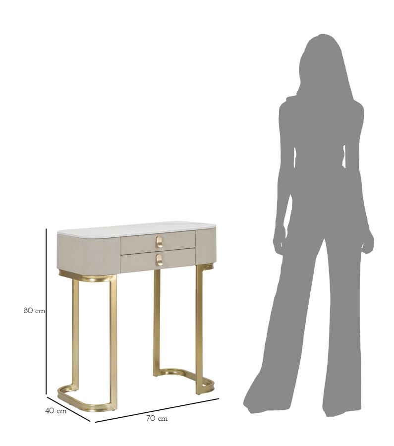 CONSOLE 2 DRAWERS BEAUTY CM 70X40X80 - slika 10