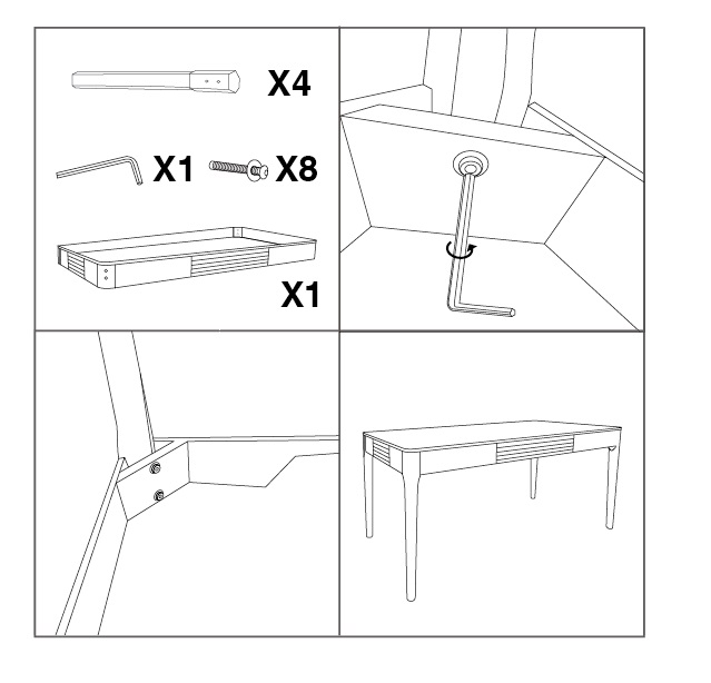 DINING TABLE MATERA CM 180X90X80 - slika 9