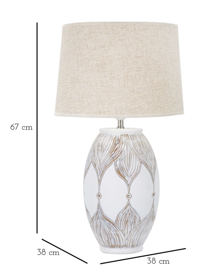 TABLE LAMP POLYRESIN OVAL ATENE CM Ø 38X67 - slika 6