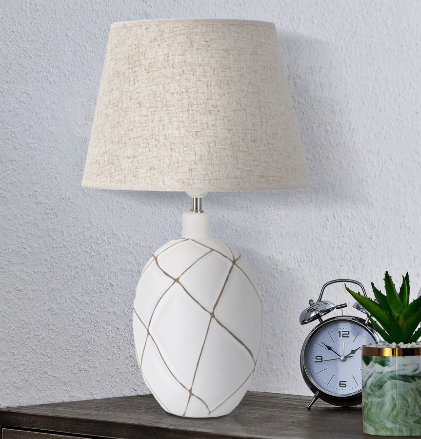 TABLE LAMP POLYRESIN LINES CM Ø 35X60 - slika 5