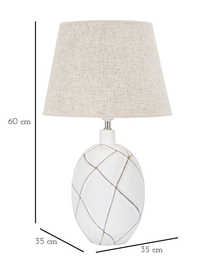 TABLE LAMP POLYRESIN LINES CM Ø 35X60 - slika 6