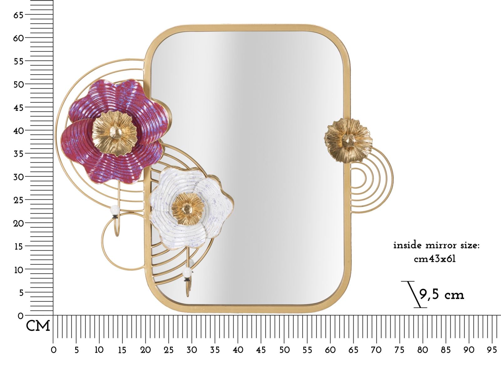 WALL MIRROR LOVIS CM 75X9,5X64,1 - slika 6