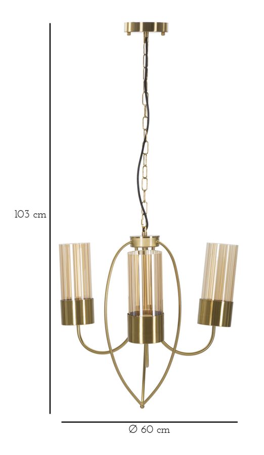 CEILING LAMP VERSAILLES 3 LIGHTS CM Ø 60X103 - slika 7