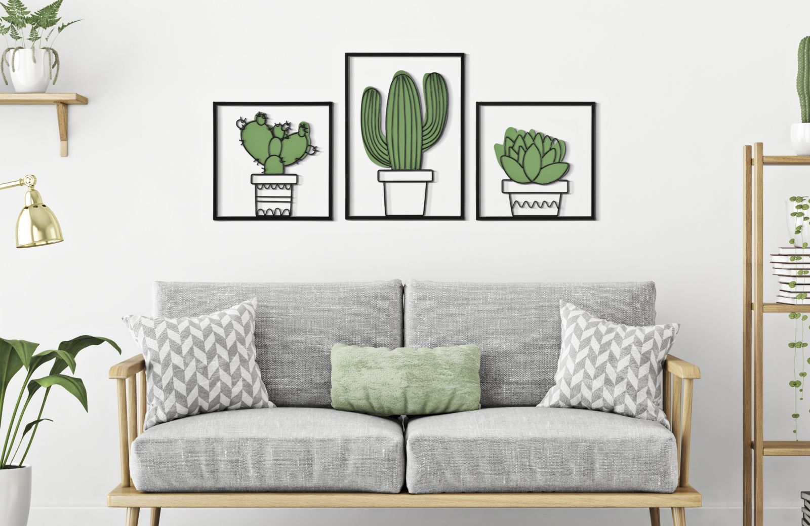 WALL PANEL CACTUS SET 3 PCS 33X1,3X46,5-33X1,3X33 - slika 5