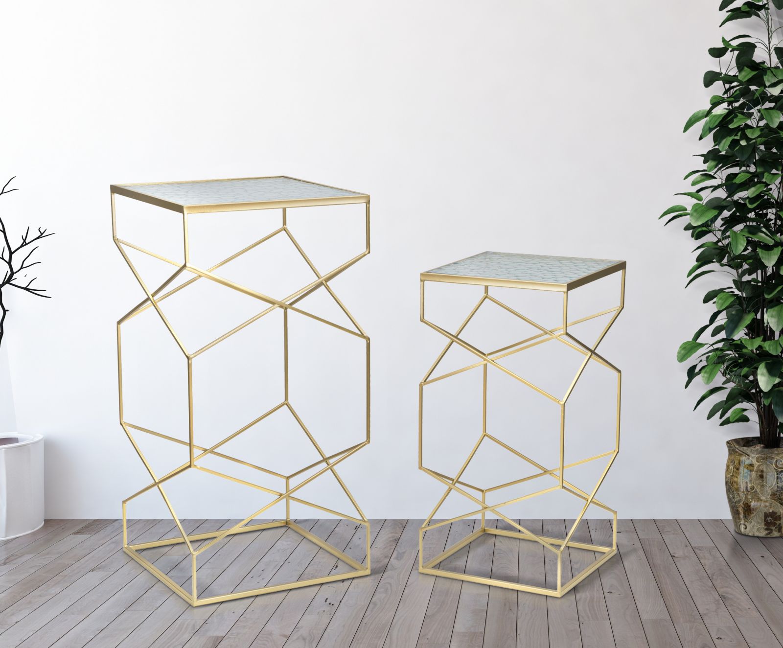 PHONE HOLDER GLASSY COPPIA CM 50X50X100-40X40X80 - slika 7
