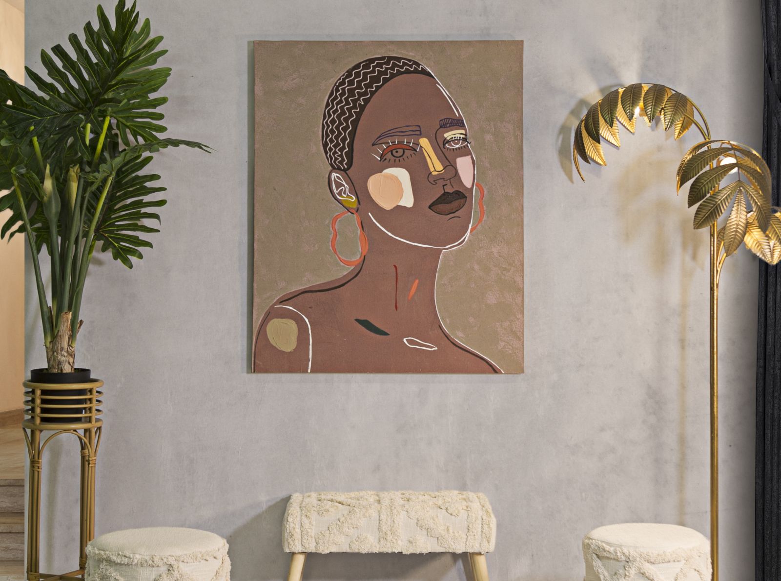 WALL PAINTING TRIBAL -A- CM 80X2,8X100 - slika 5