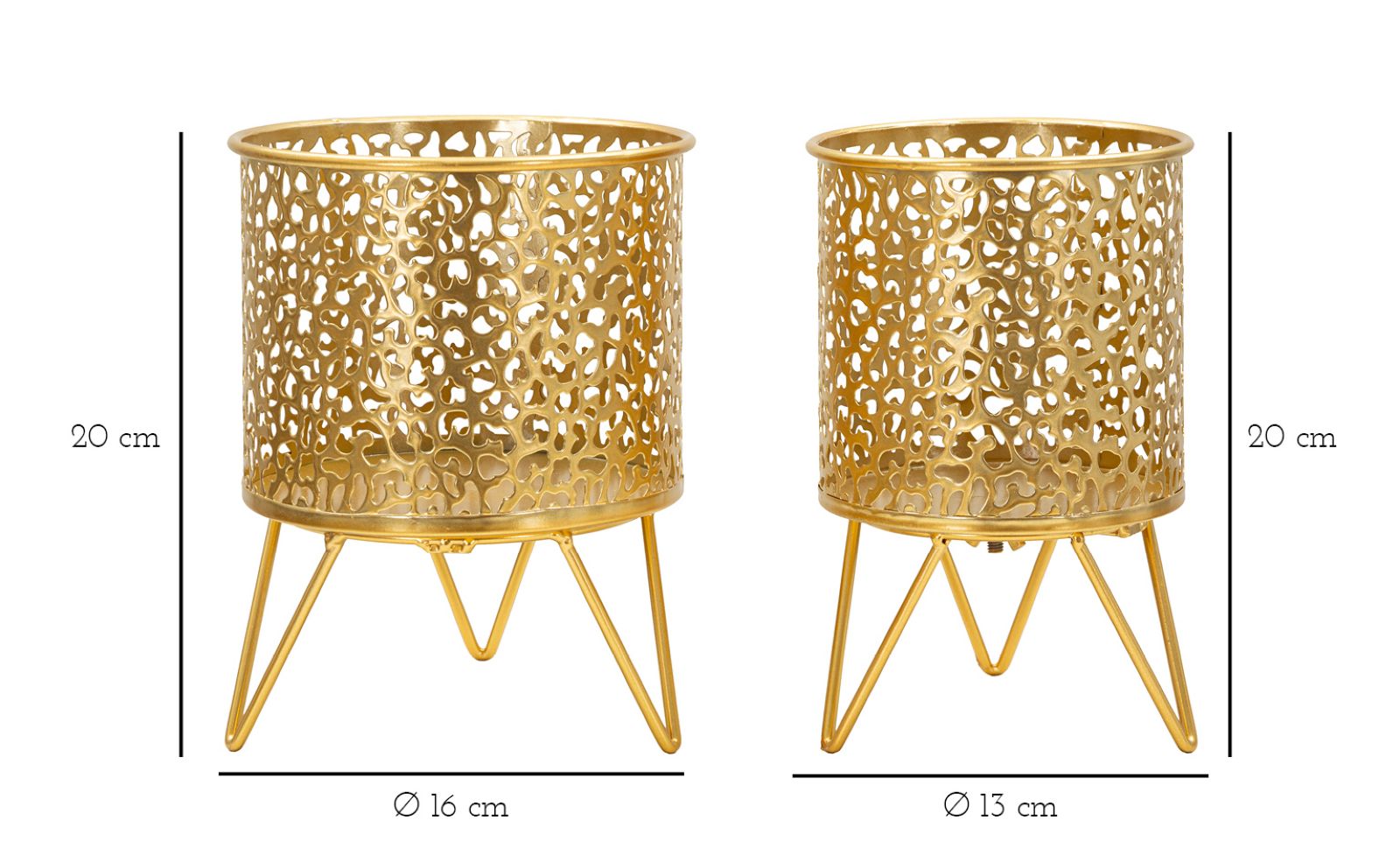 VASE HOLDERPINY SET 2 PCS CM Ø 16X20-13X20 - slika 6