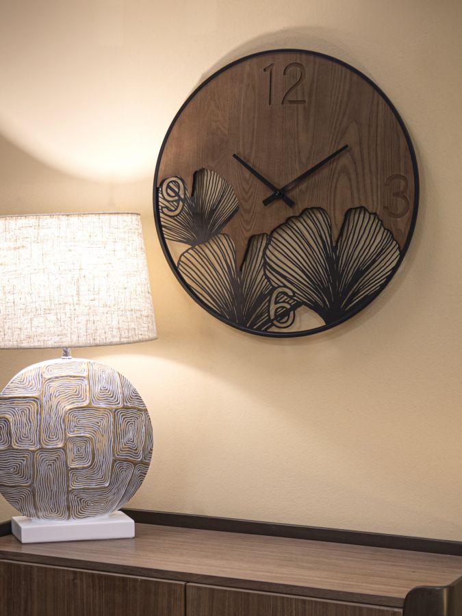 WALL CLOCK SUPER WOOD/LEAF CM Ø 60X2 - slika 5