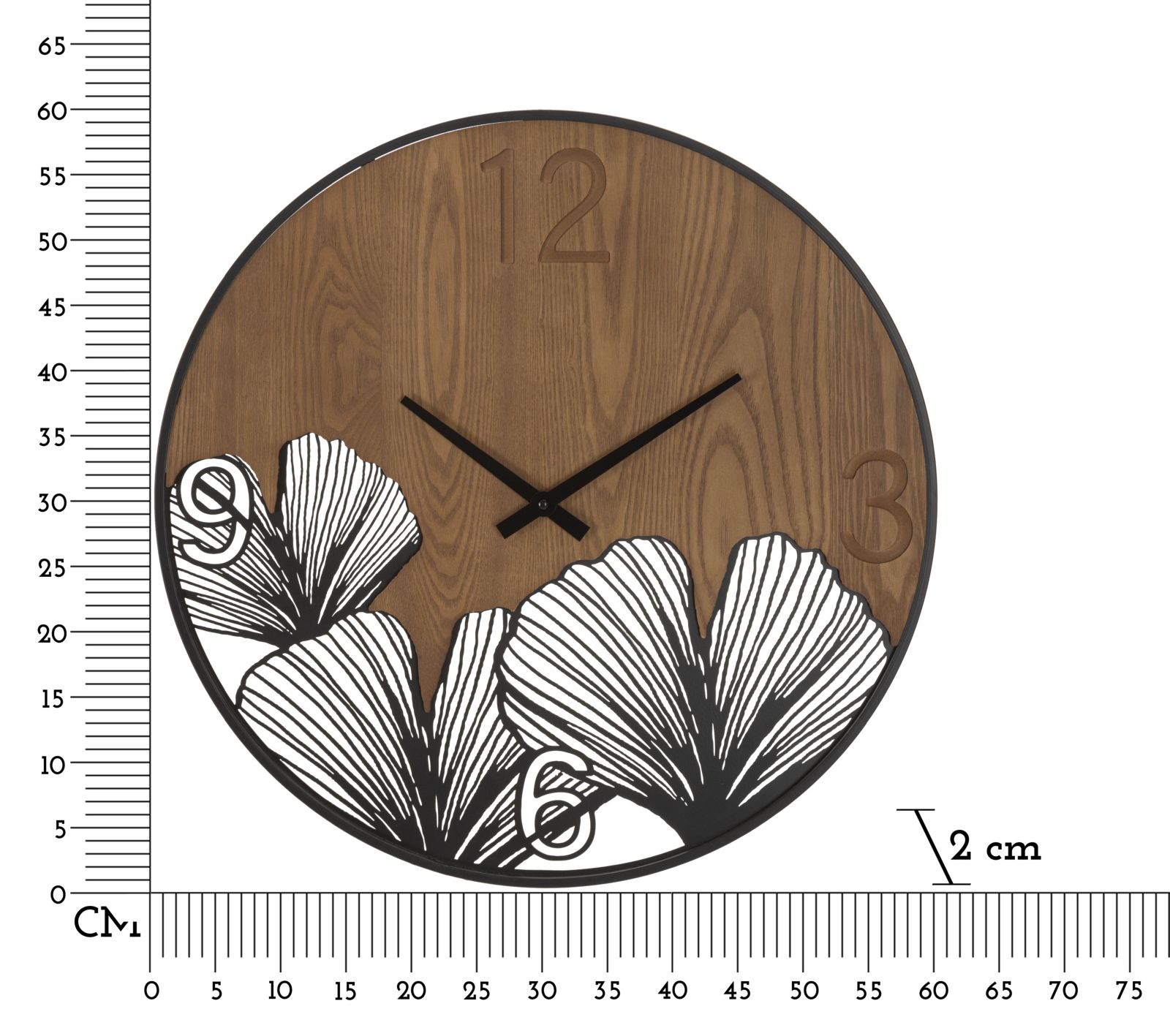 WALL CLOCK SUPER WOOD/LEAF CM Ø 60X2 - slika 6