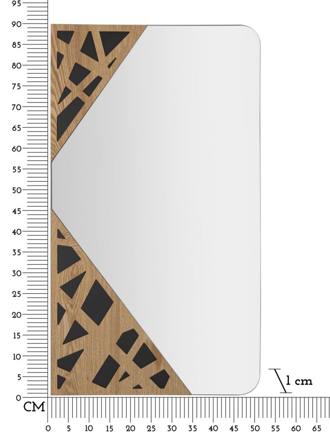WALL MIRROR ANGLE CM 50X1X90 - slika 6