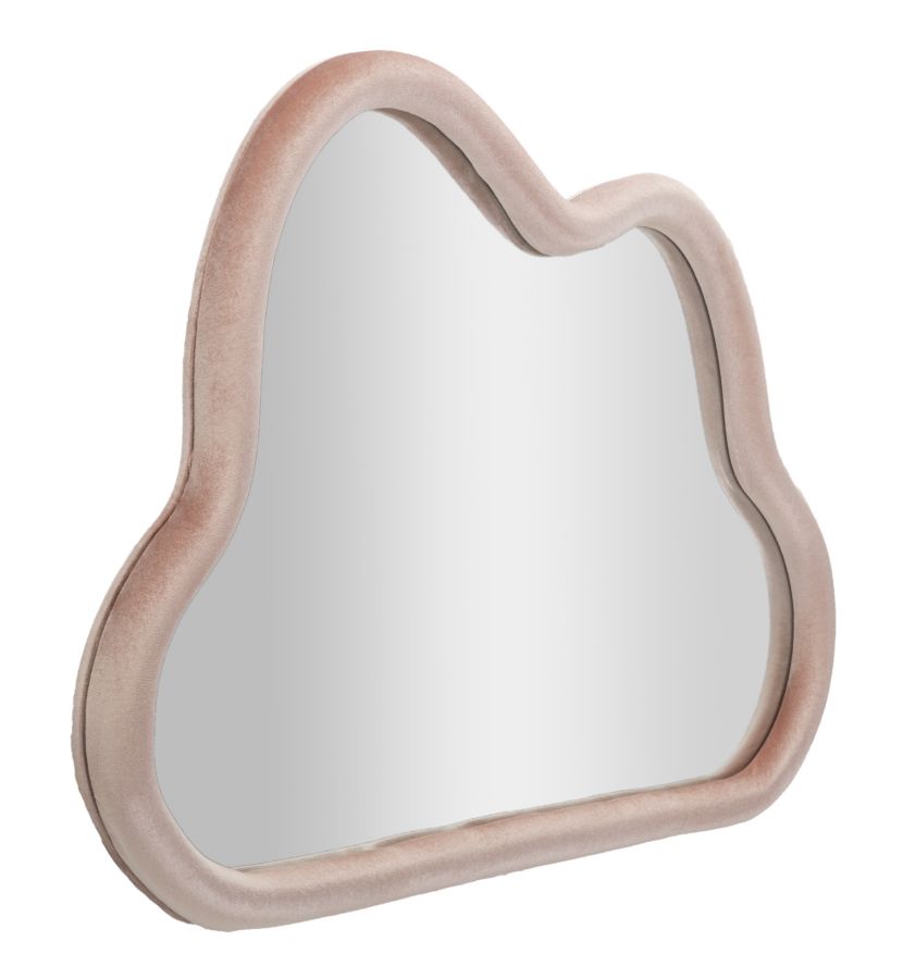 WALL MIRROR CLOUD PINK VELVET CM 90X4X60 - slika 2
