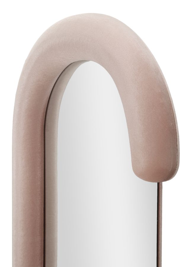 WALL MIRROR CHANTAL PINK VELVET CM 60X7X160 - slika 4
