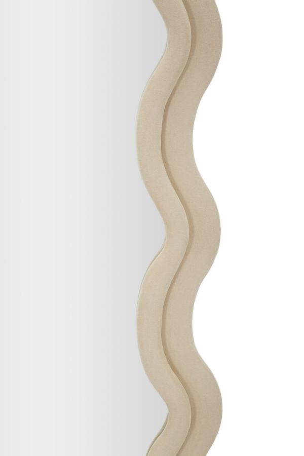 WALL MIRROR EMILY CREAM VELVET CM 60X6X160 - slika 3
