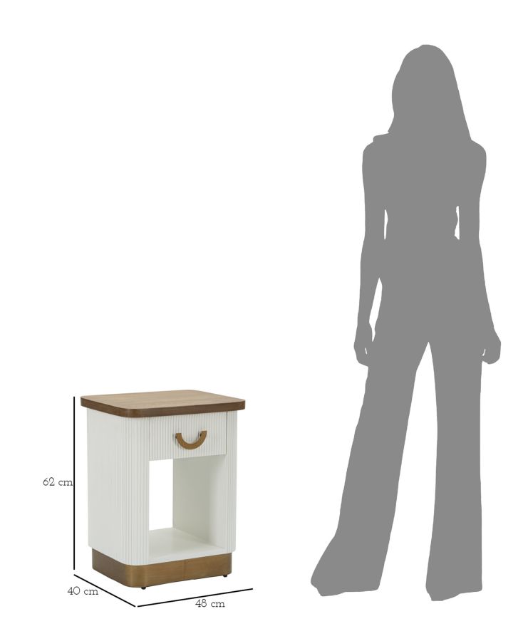BEDSIDE TOLOSA CM 48X40X62 - slika 10