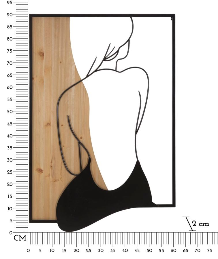 WALL PANEL BEAUTY IRON AND WOOD 60X2X90 - slika 6