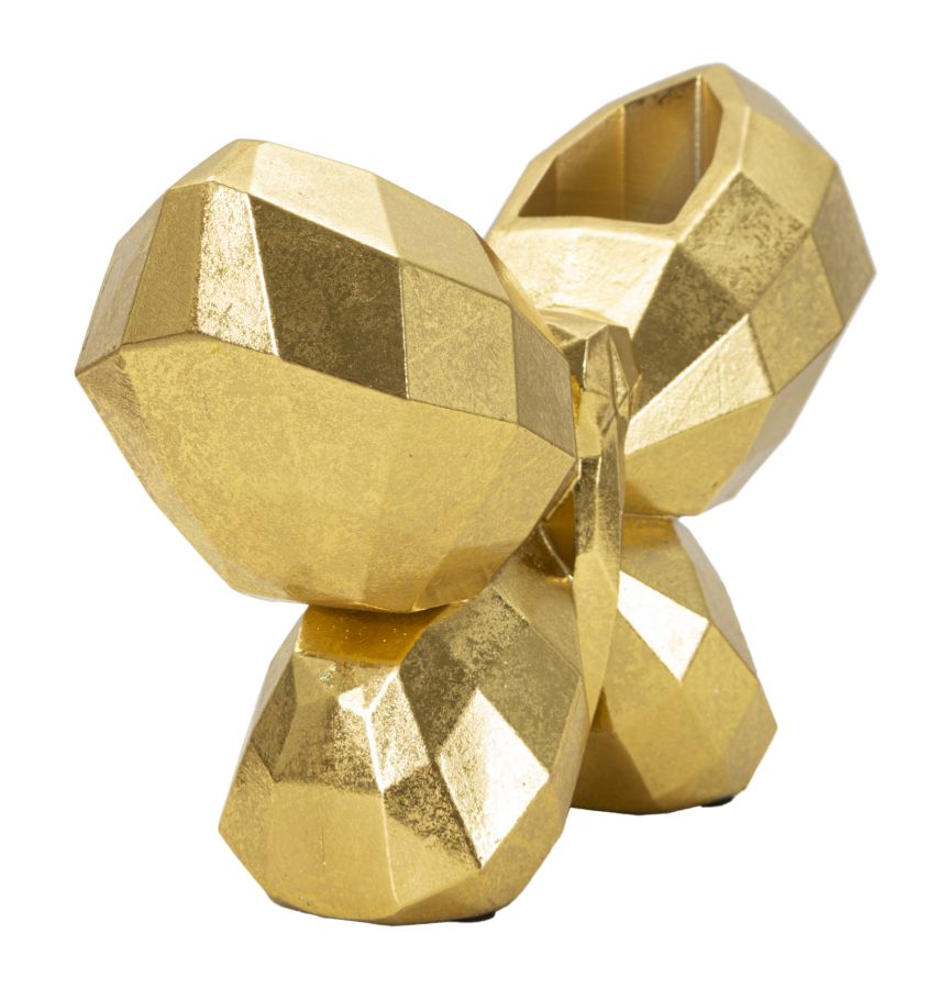 VASE BUTTERFLY GOLD CM 22,5X8X15 - slika 2