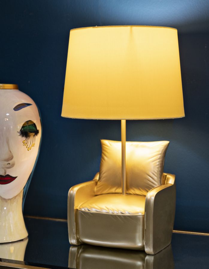 TABLE LAMP MIDCENTURY YELLOW CM Ø 26X46 - slika 6