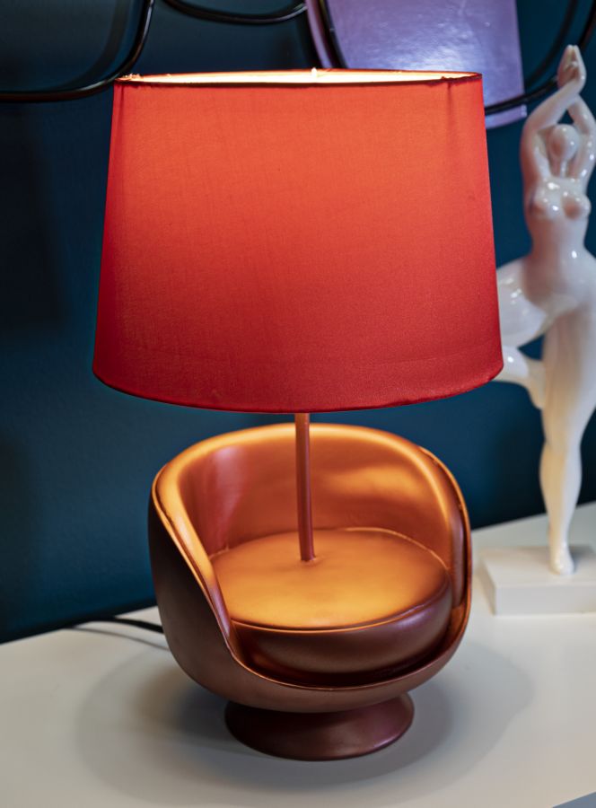 TABLE LAMP MIDCENTURY RED CM Ø 26X43 - slika 5