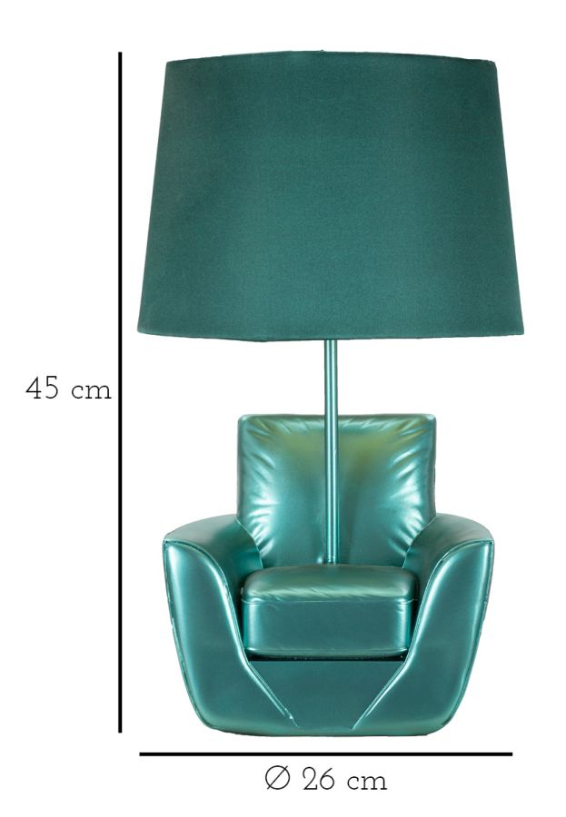 TABLE LAMP MIDCENTURY
TURQUOISE CM Ø 26X43 - slika 6