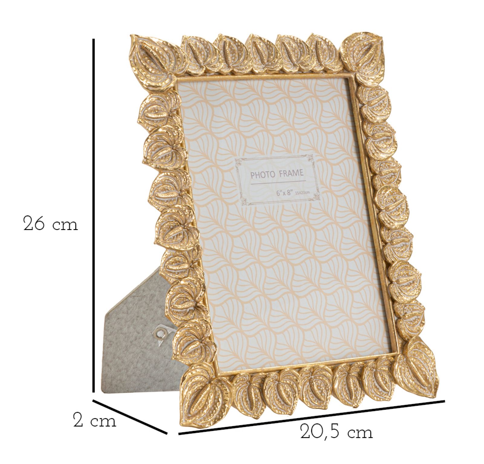 PHOTOFRAME ANTHURIUM CM 20,5X2X26 (INSIDE PHOTO SIZE CM 15X20) - slika 6