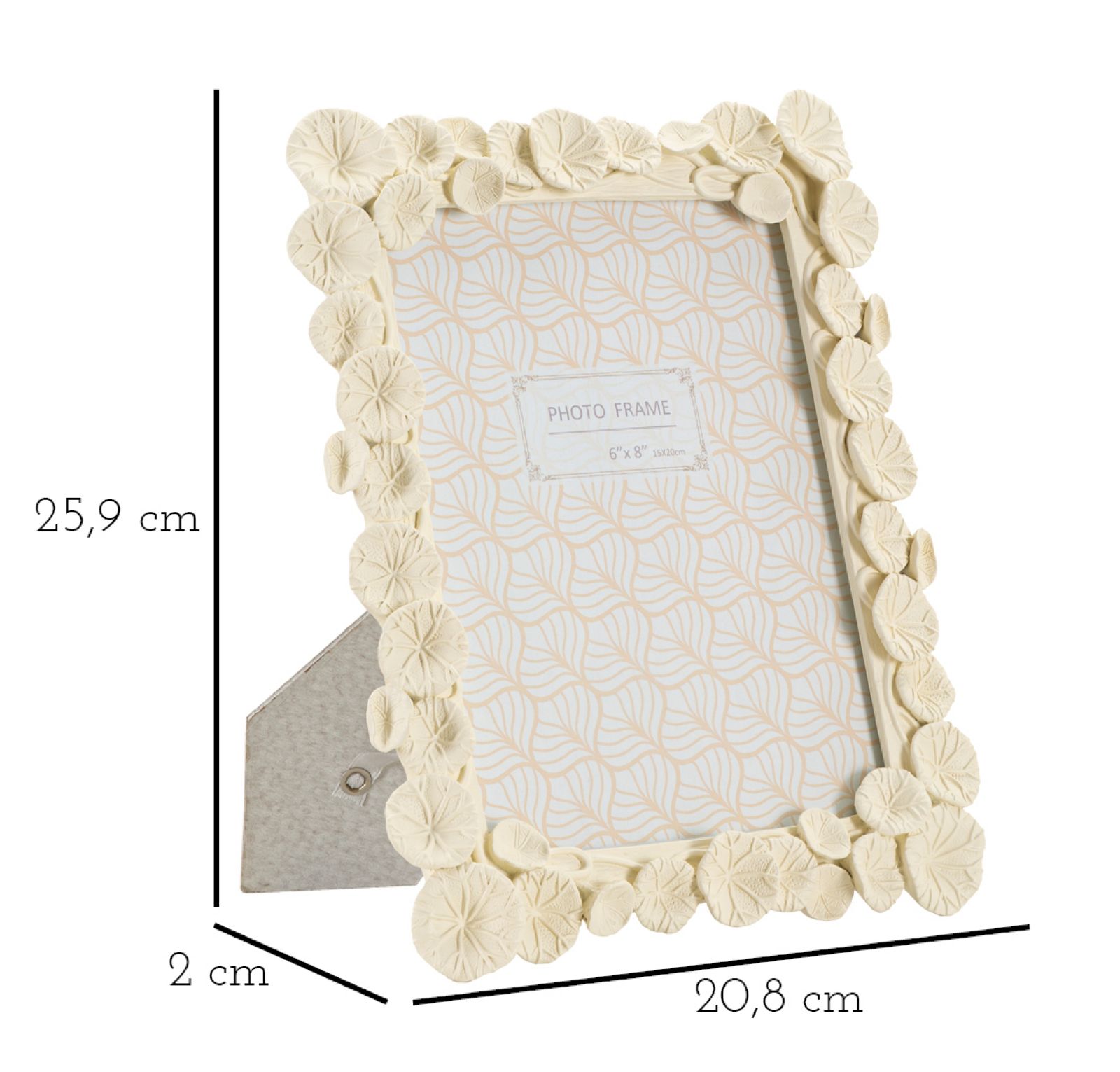 PHOTOFRAME LOTUS CM 20,8X2X25,9 (INSIDE PHOTO SIZE CM 15X20) - slika 6