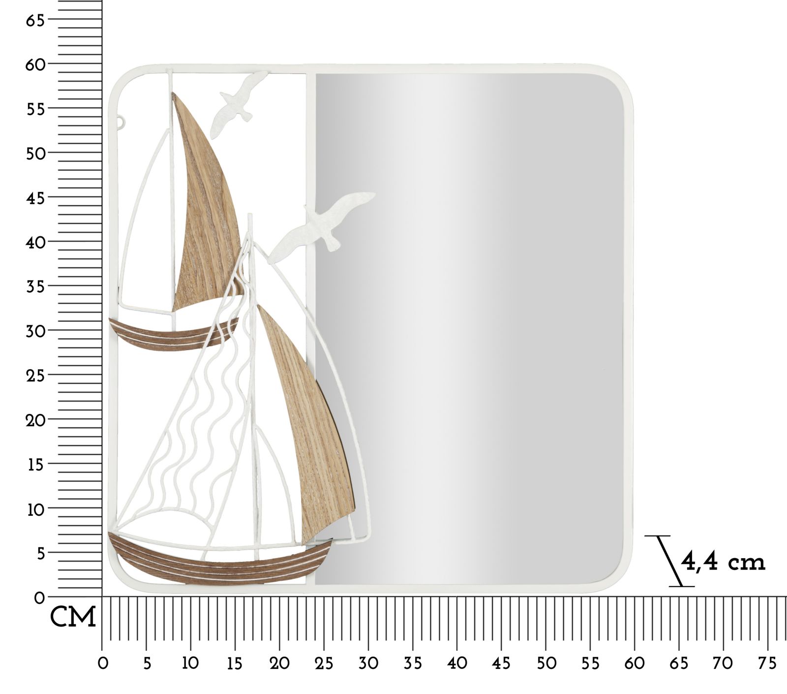 WALL MIRROR ADRIATIC CM 60X4,4X60 - slika 6