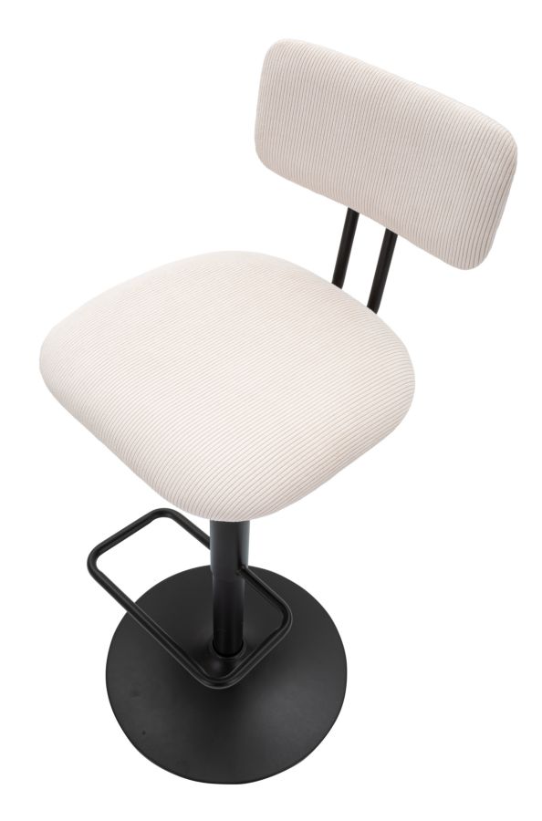 BAR STOOL WITH LIFT LIGHT WHITE CM 41X47,5X85-106,5(SEAT CM 61-83) SET 2PCS - slika 4