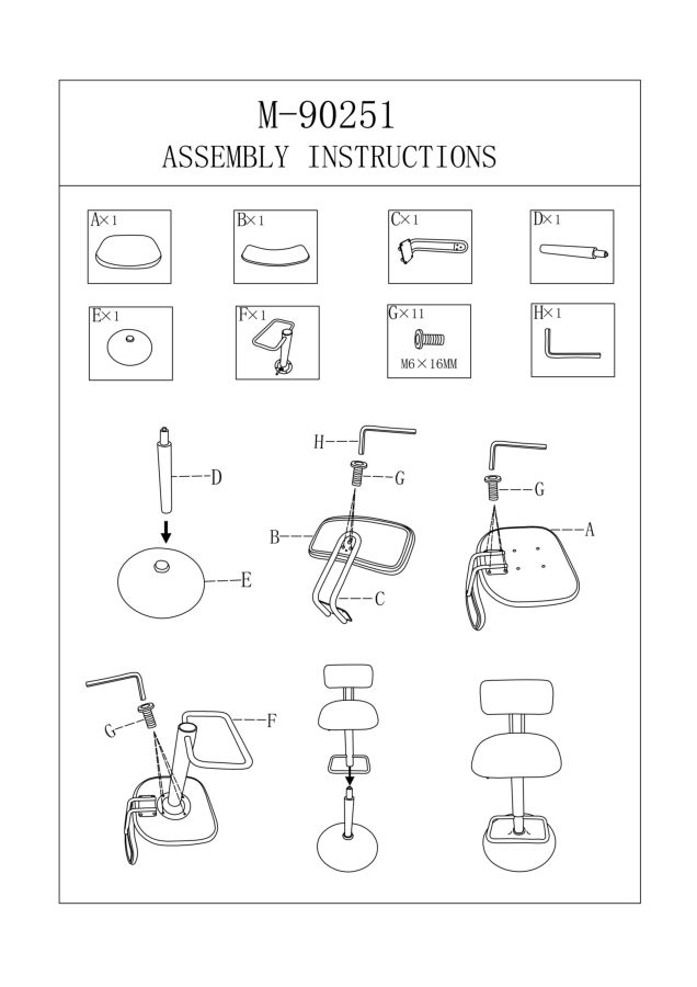 BAR STOOL WITH LIFT LIGHT WHITE CM 41X47,5X85-106,5(SEAT CM 61-83) SET 2PCS - slika 10
