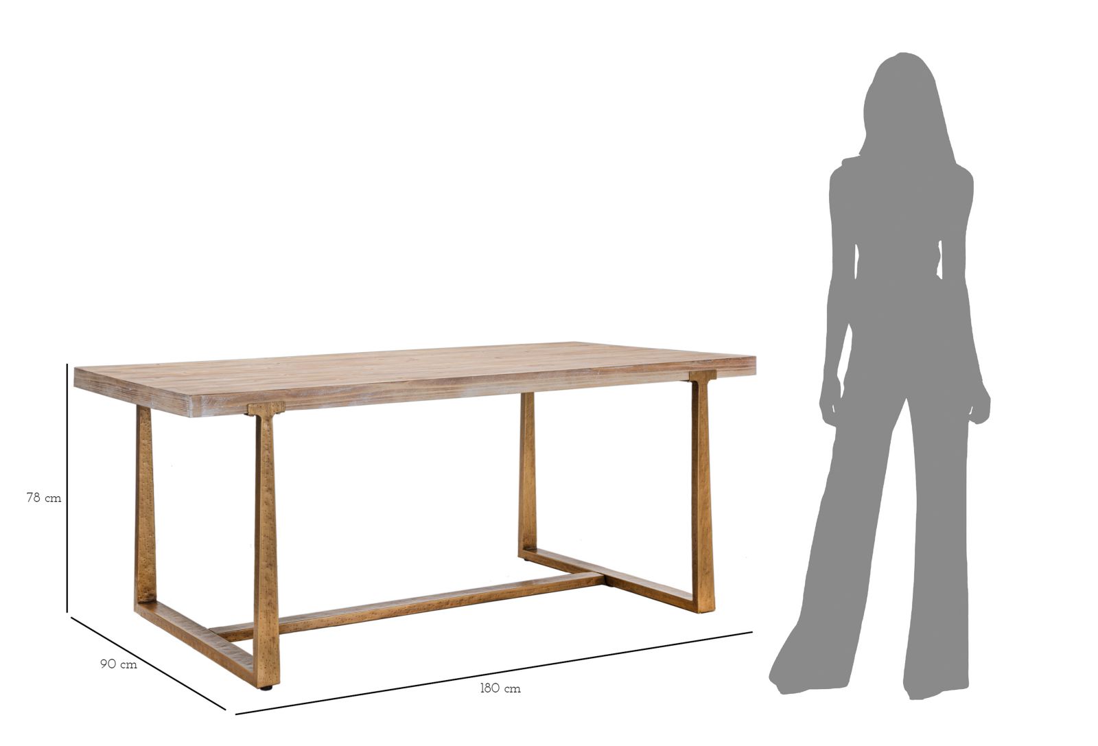 DINING TABLE ANKARA CM 180X90X78 - slika 8