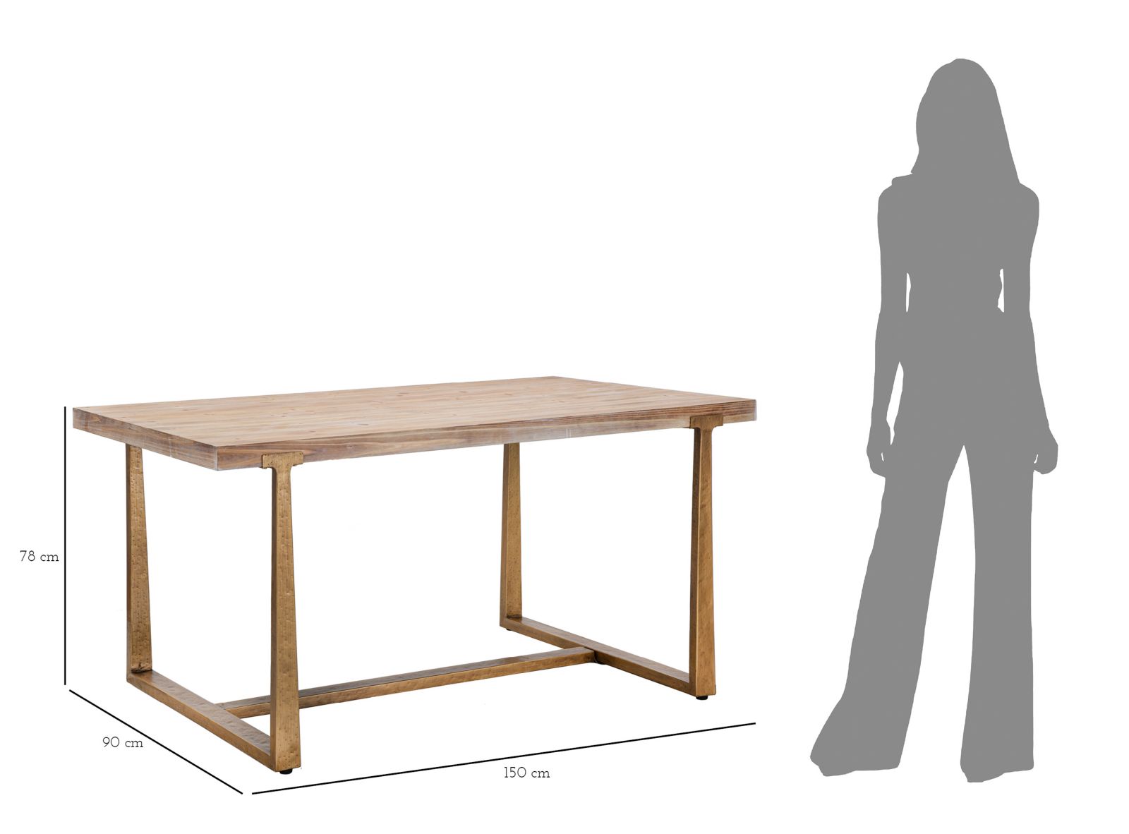 DINING TABLE ANKARA CM 150X90X78 - slika 8