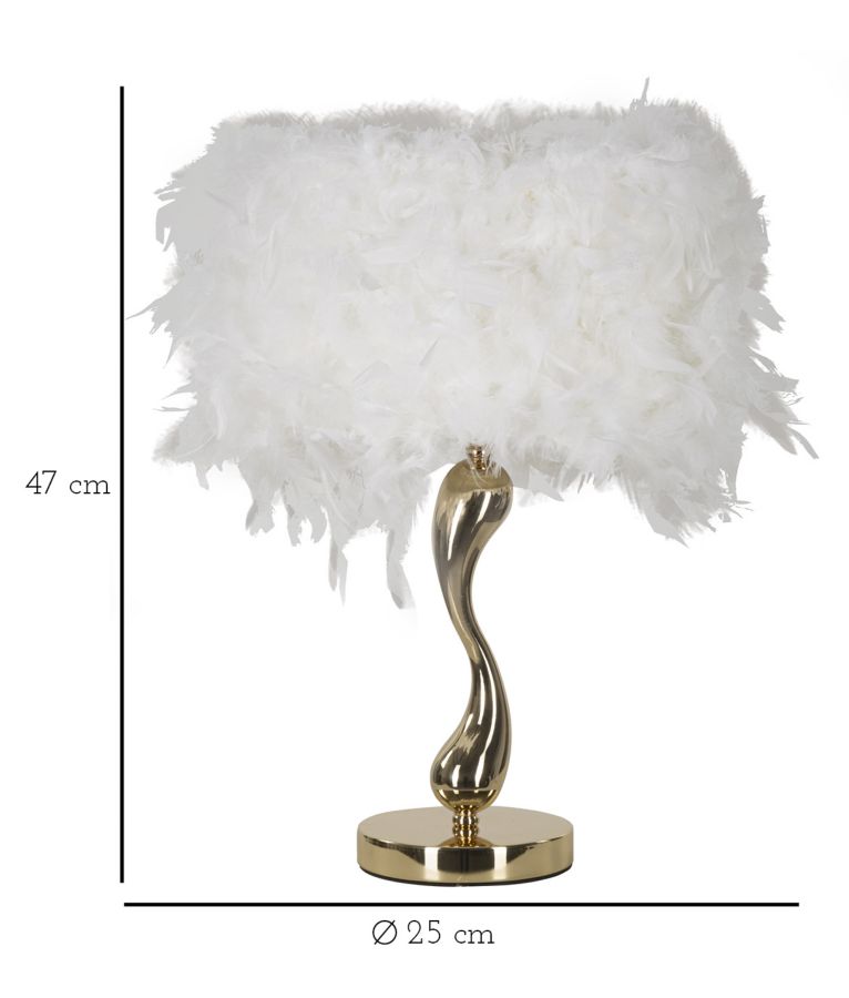 TABLE LAMP CART WHITE CM Ø 25X47 - slika 6