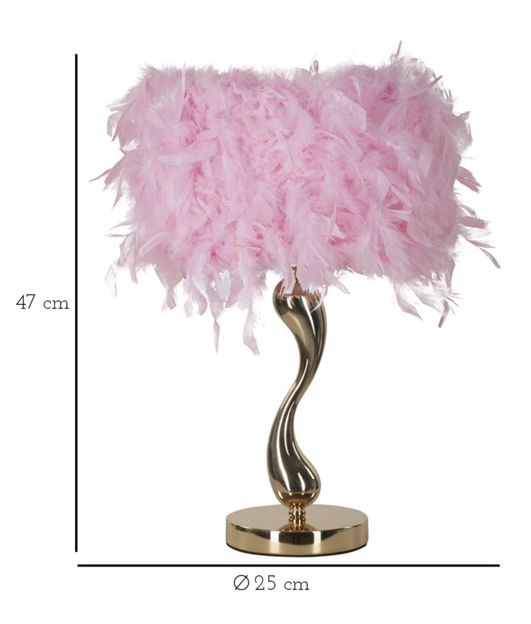 TABLE LAMP CART PINK CM Ø 25X47 - slika 6