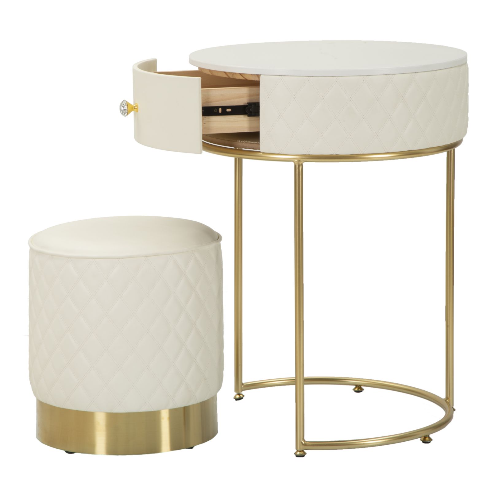 TALL BEDSIDE WITH STOOL SHARON CM Ø 52X70 - Ø 36X39 - slika 3