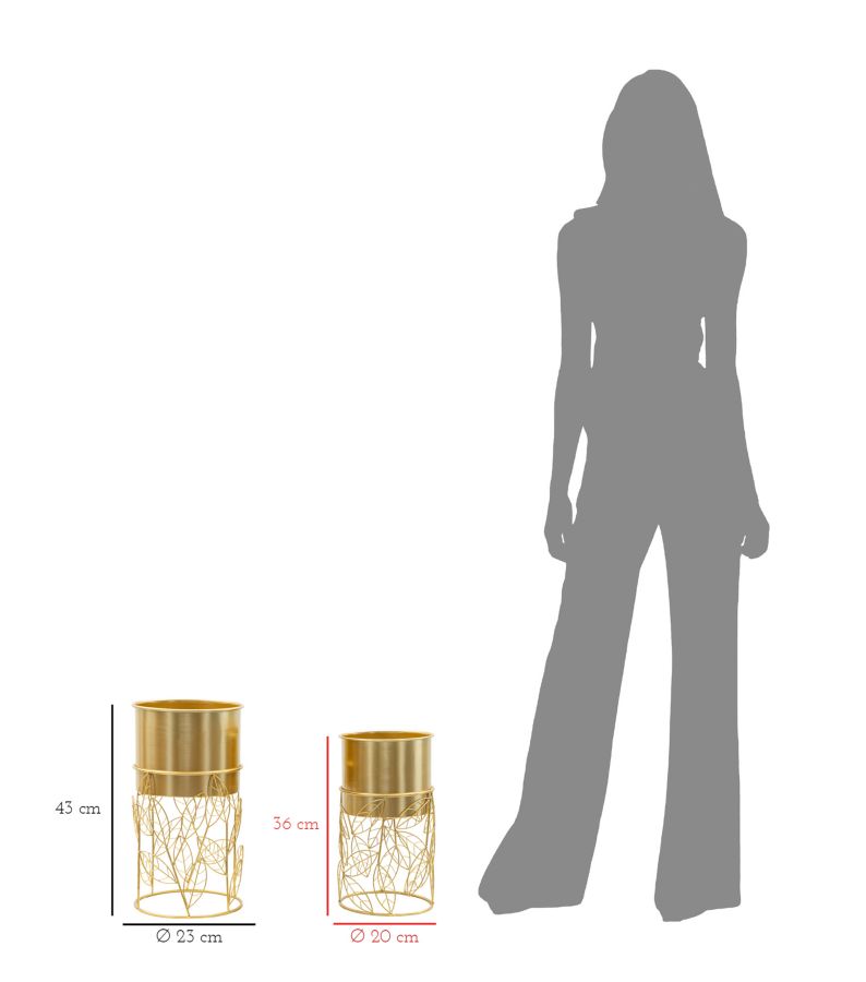 VASE HOLDER LIVI SET 2 PCS CM Ø 23X43-20X36 - slika 6