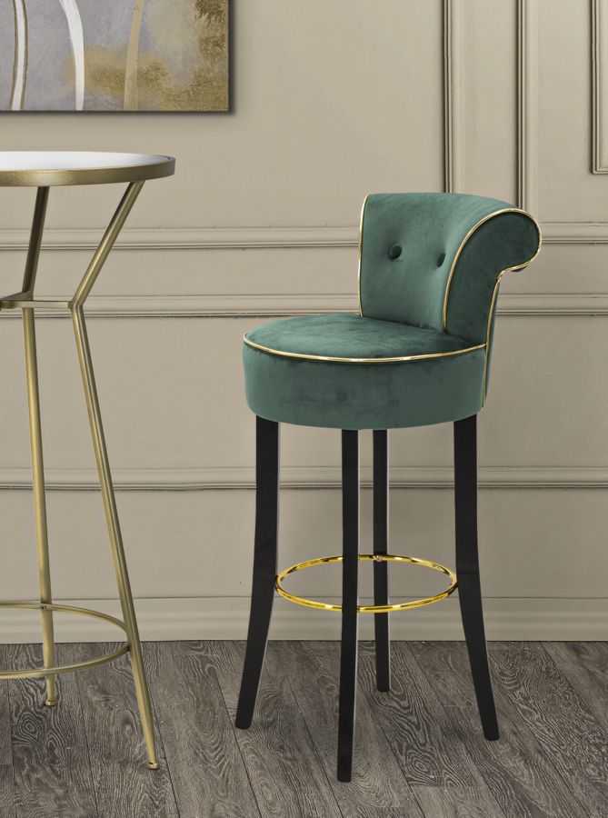 BAR STOOL LUXY CREAM CM 46X48X96 - slika 9