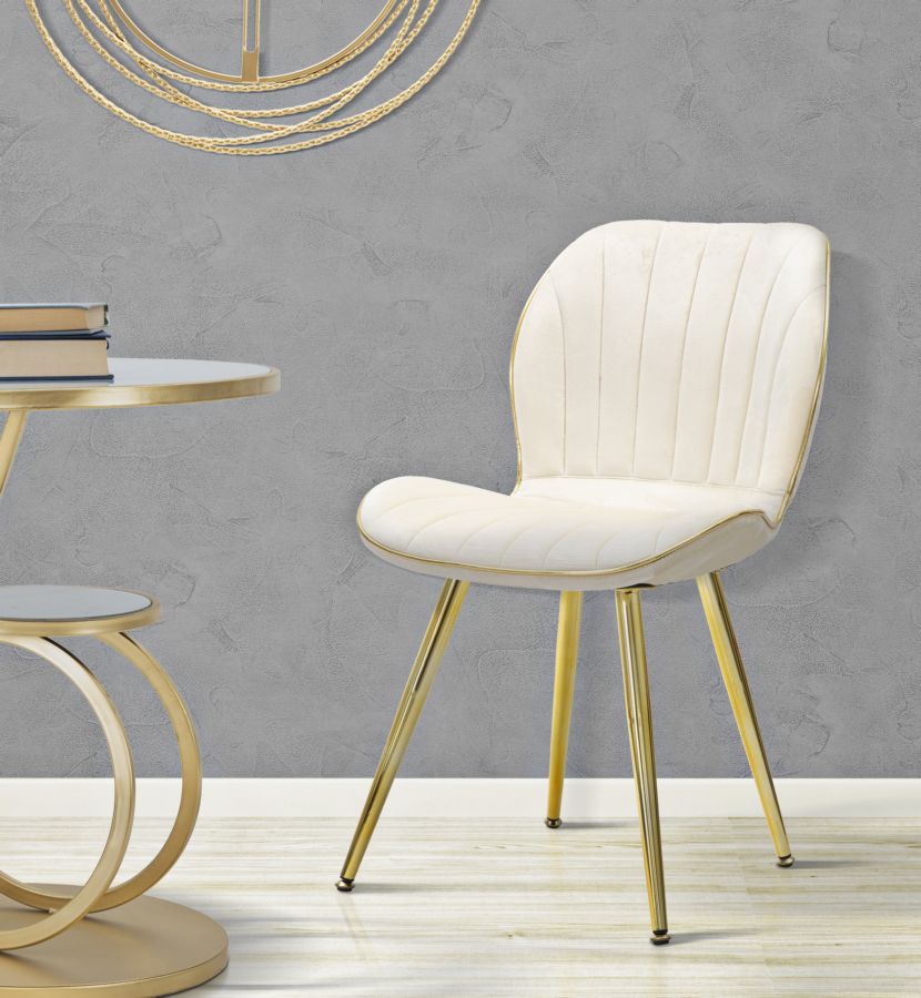 PARIS CHAIR SPACE CREAM/GOLD SET 2 PZ CM 46X58X77 - slika 8