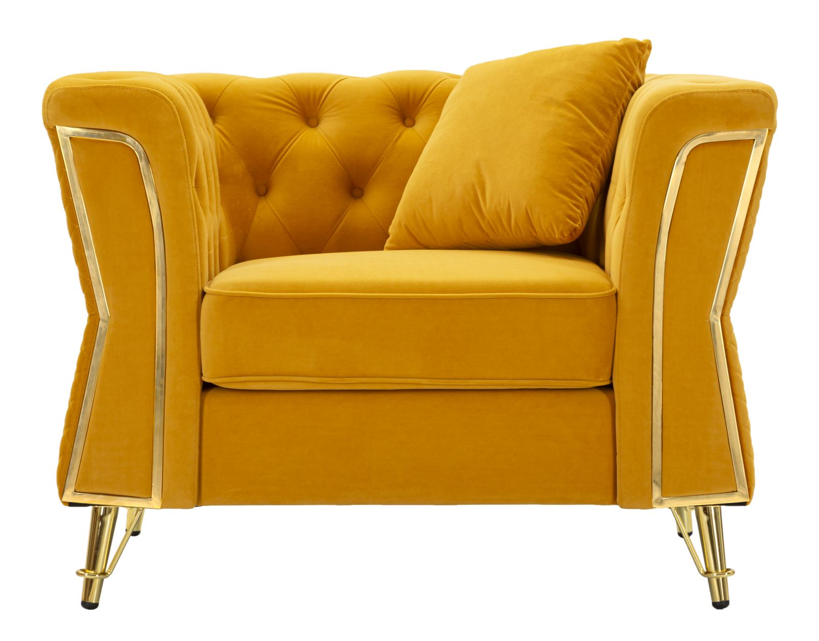 ARMCHAIR EMY MUSTARD WITH CUSHION CM 104X83X76 - slika 2