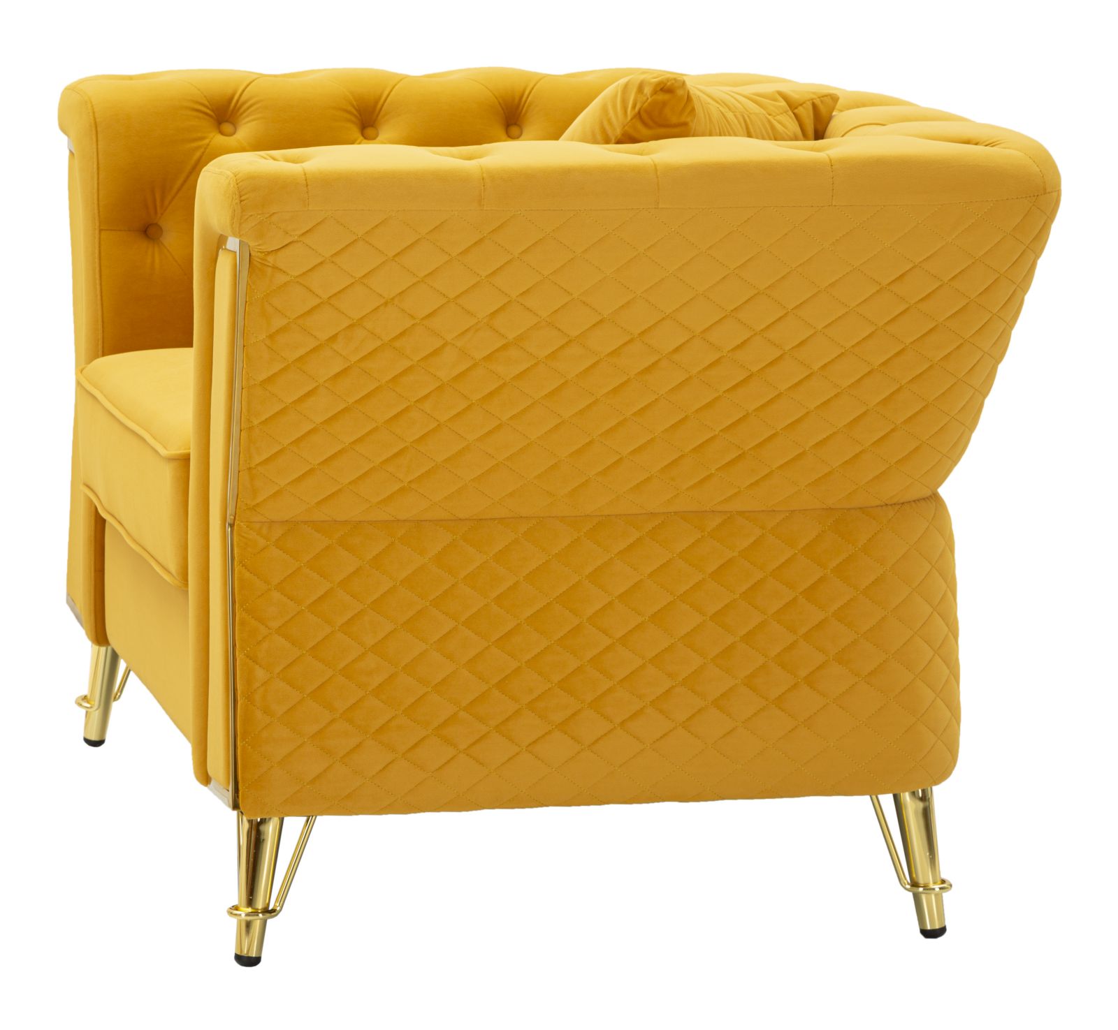 ARMCHAIR EMY MUSTARD WITH CUSHION CM 104X83X76 - slika 3