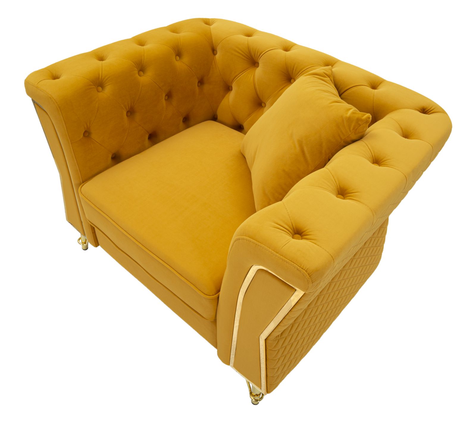 ARMCHAIR EMY MUSTARD WITH CUSHION CM 104X83X76 - slika 6